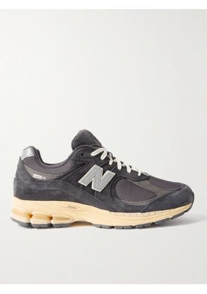 New Balance - 2002R Leather-Trimmed Suede and Mesh Sneakers - Men - Blue - UK 6