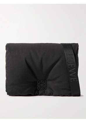LOEWE - Goya Puffer Logo-Embellished Shell Messenger Bag - Men - Black