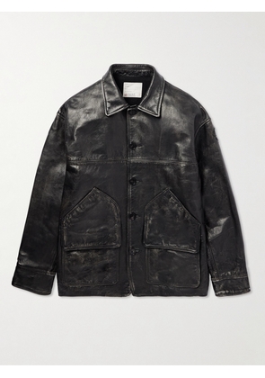 SAINT Mxxxxxx - Distressed Leather Jacket - Men - Black - M