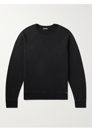 TOM FORD - Garment-Dyed Cotton-Jersey Sweatshirt - Men - Black - IT 44