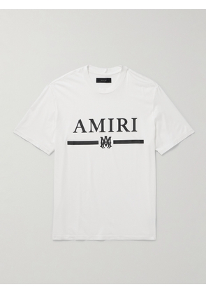 AMIRI - Logo-Appliquéd Cotton-Jersey T-Shirt - Men - White - XS