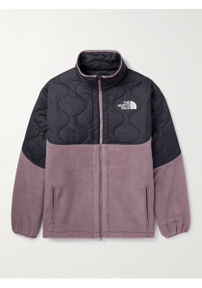 The North Face - Logo-Embroidered Quilted Shell and Fleece Jacket - Men - Gray - XS