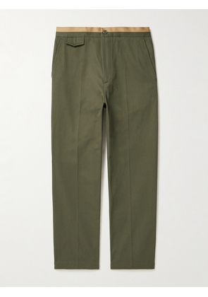 Gucci - Straight-Leg Cotton-Twill Trousers - Men - Green - IT 44
