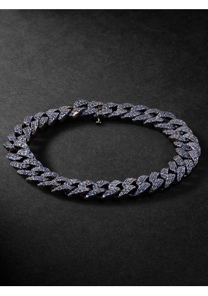 SHAY - Blackened Gold Sapphire Chain Bracelet - Men - Blue