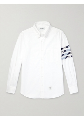 Thom Browne - Button-Down Collar Grosgrain-Trimmed Cotton Oxford Shirt - Men - White - 0