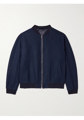 Etro - Jacquard-Knit Cotton Bomber Jacket - Men - Blue - S