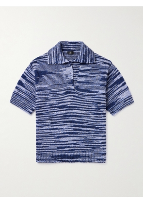 Etro - Space-Dyed Cotton-Blend Polo Shirt - Men - Blue - S