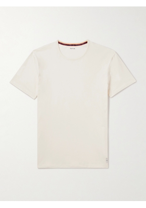 Paul Smith - Logo-Appliquéd Cotton-Jersey Pyjama T-Shirt - Men - Neutrals - S