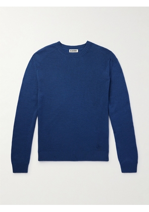 Jil Sander - Logo-Embroidered Wool Sweater - Men - Blue - IT 46