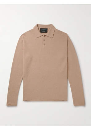 Alanui - Ribbed Cashmere and Cotton-Blend Polo Sweater - Men - Neutrals - XS