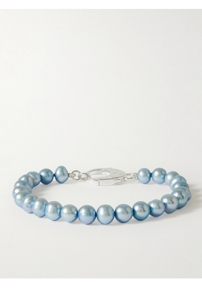 Hatton Labs - Silver Freshwater Pearl Bracelet - Men - Blue