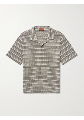 Missoni - Camp-Collar Striped Knitted Shirt - Men - Green - IT 44