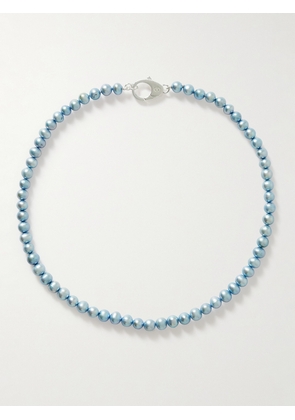 Hatton Labs - Classic Silver Pearl Necklace - Men - Blue