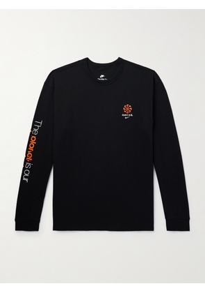 Nike - Sportswear Logo-Print Embroidered Cotton-Jersey T-Shirt - Men - Black - XS