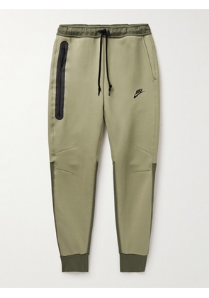 Nike, Club Straight-Leg Logo-Embroidered Nylon-Trimmed Fleece Sweatpants, Men, Black, XS