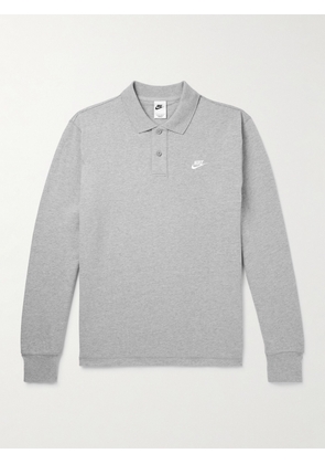 Nike - Logo-Embroidered Cotton-Jersey Polo Shirt - Men - Gray - XS