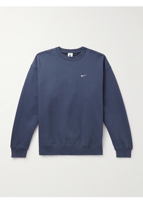 Nike - Solo Swoosh Cotton-Blend Jersey Sweatshirt - Men - Blue - XS