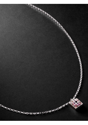 Ouie - Cage Sterling Silver Tourmaline Necklace - Men - Silver