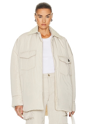 THE ATTICO Short Coat in Ivory - Ivory. Size 42 (also in ).