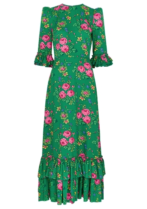 The Vampire's Wife No Place Like Home Printed Cotton Midi Dress - Green - 8