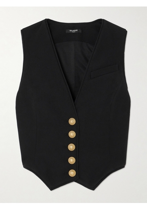 Balmain - Button-embellished Wool Vest - Black - FR34,FR36,FR38,FR40,FR42,FR44,FR46