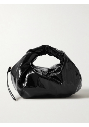 Dries Van Noten - Gathered Crinkled Glossed-leather Tote - Black - One size