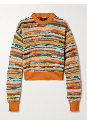 Alanui - Madurai Striped Open-knit Cotton-blend Sweater - Multi - x small,small,medium,large,x large
