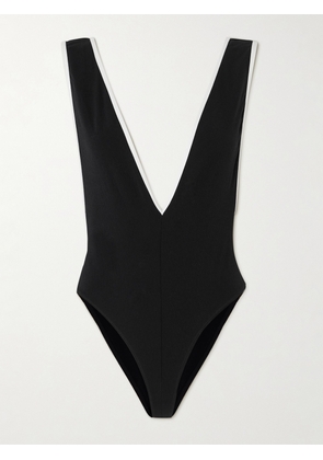 Lisa Marie Fernandez - + Net Sustain Two-tone Stretch-crepe Swimsuit - Black - 0,1,2,3,4
