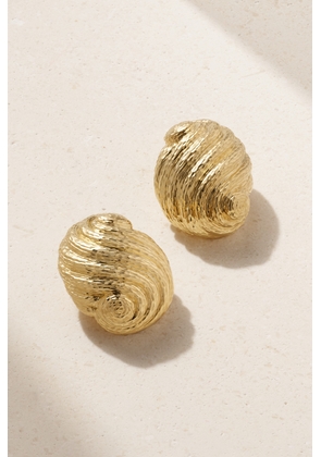 DAVID WEBB - Large Swirl 18-karat Gold Earrings - One size