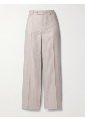 BETTTER - + Net Sustain Lorca Pinstriped Linen-blend Straight-leg Pants - Neutrals - x small,small,medium,large