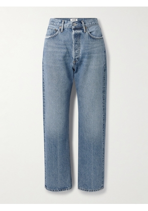 AGOLDE - '90s Cropped Mid-rise Straight-leg Organic Jeans - Blue - 23,24,25,26,27,28,29,30,31,32