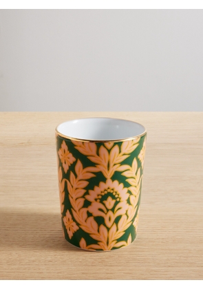 La DoubleJ - Gold-plated Printed Porcelain Cup - Green - One size