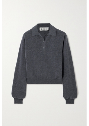 RÓHE - Wool And Cashmere-blend Polo Shirt - Gray - FR34,FR36,FR38,FR40,FR42,FR44