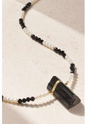 JIA JIA - Gold, Pearl And Tourmaline Necklace - Black - One size