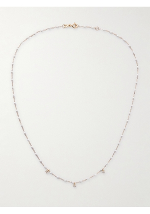 Gigi Clozeau - Gigi Supreme 18-karat Gold, Diamond And Resin Necklace - White - One size