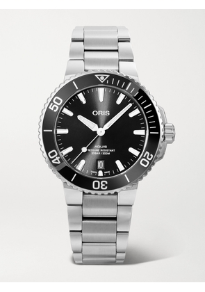 ORIS - Aquis Date Automatic 39.5mm Stainless Steel Watch - Black - One size