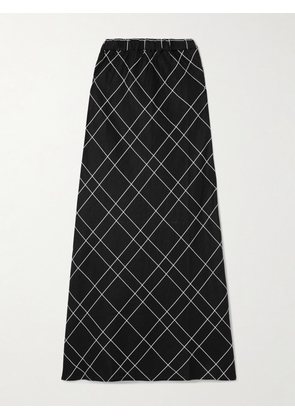 Faithfull - + Net Sustain Dalicenca Checked Organic Linen Maxi Skirt - Black - x small,small,medium,large,x large,xx large