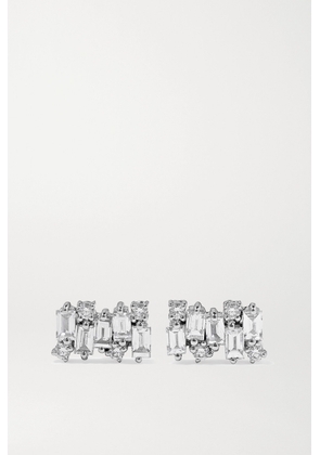Suzanne Kalan - Shimmer 18-karat White Gold Diamond Earrings - One size
