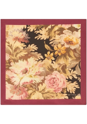 ETRO floral-print silk square pocket - Red