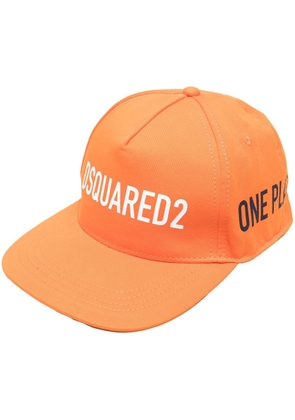 Dsquared2 logo-embroidered cotton cap - Orange