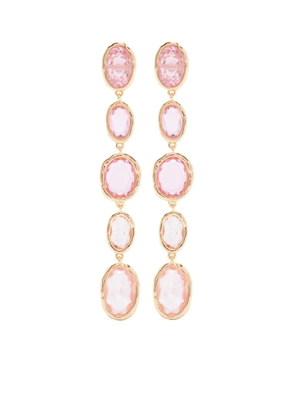 Kate Spade glass crystal-embellished drop earrings - Pink