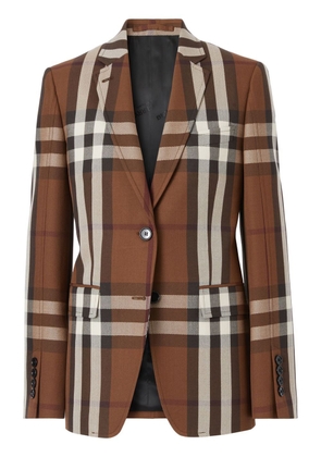 Burberry Exploded Check single-breasted blazer - Brown