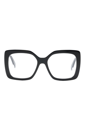 Stella McCartney Eyewear logo-engraved square-frame glasses - Black