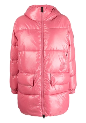 Save The Duck Kesha logo-patch padded coat - Pink