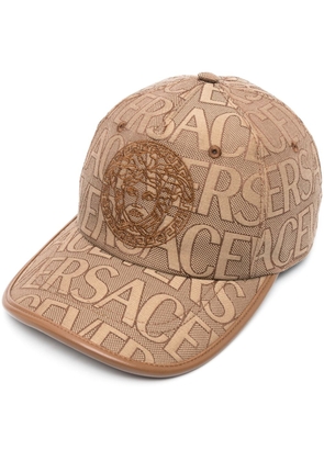 Versace tonal logo baseball cap - Brown