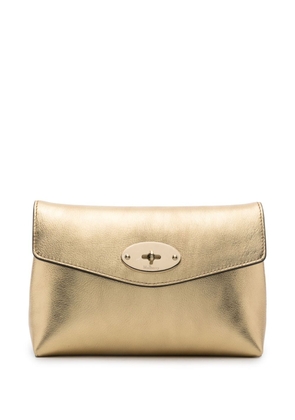 Mulberry Darley metallic-effect pouch - Gold
