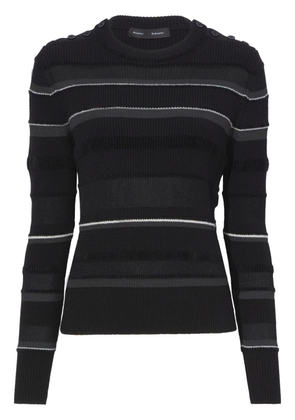 Proenza Schouler striped ribbed sweatshirt - Black