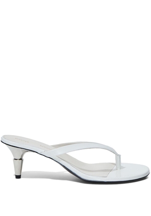 Proenza Schouler Spike 65mm leather thong sandals - White