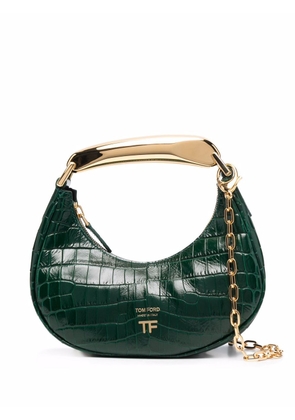 TOM FORD mini Bianca crocodile-embossed shoulder bag - Green