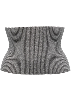 Fabiana Filippi ribbed-knit belt - Grey